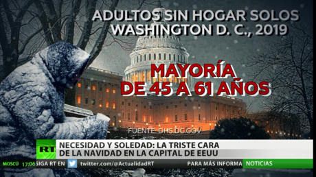 Necesidad y soledad: La triste cara de la Navidad en la capital de EE.UU.