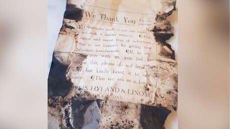 Una nota hallada en un restaurante revela cómo hacían negocio antes de la I Guerra Mundial