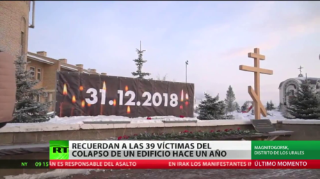 Recuerdan a las 39 víctimas del colapso de un edificio en la ciudad rusa de Magnitogosrk