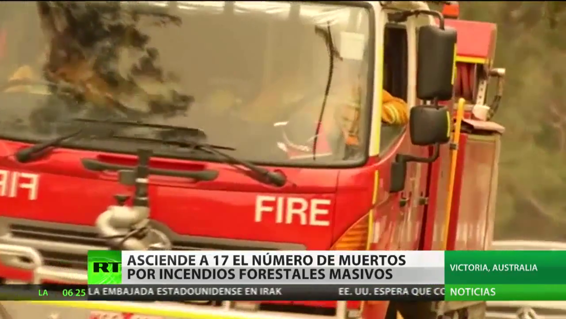 Asciende a 17 el número de los muertos por los incendios en Australia