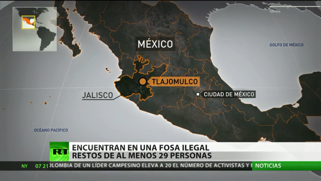 Encuentran en una fosa ilegal en México restos de al menos 29 personas