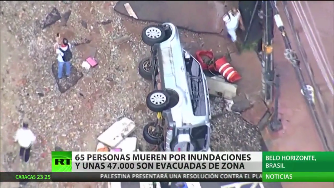 Más de 60 personas mueren en Brasil bajo lluvias torrenciales