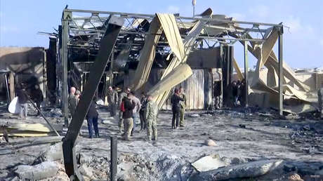 VIDEO: Daños en la base militar iraquí que albergaba tropas de EE.UU. tras el ataque de misiles iraníes
