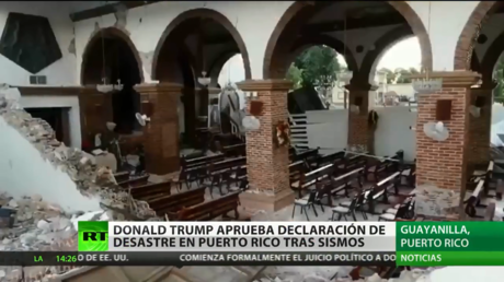 Trump firma la declaración de desastre mayor para Puerto Rico tras cadena de sismos