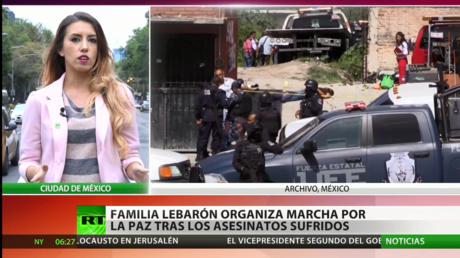 La familia Lebarón marcha por la paz tras los asesinatos sufridos
