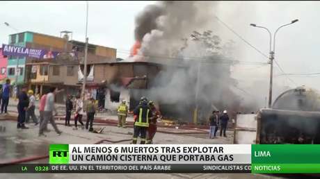 Perú: Al menos seis muertos al explotar un camión cisterna que portaba gas