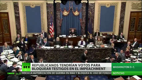 Republicanos estadounidenses tendrían votos para bloquear testigos en el proceso del impeachment de Trump