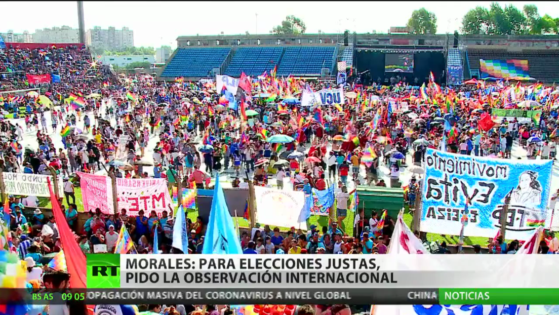 Evo Morales pide a la comunidad internacional que vigile las futuras elecciones en Bolivia