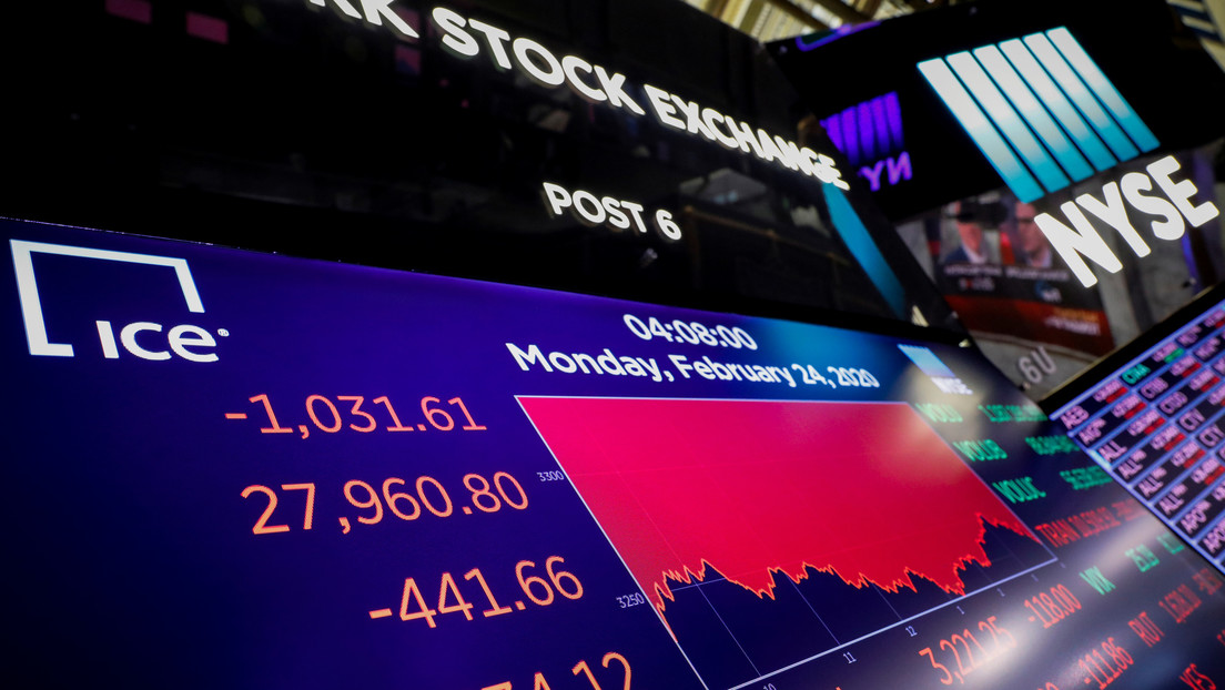 El Dow Jones cae otros 500 puntos por el temor a la propagación del coronavirus