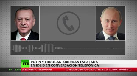 Putin y Erdogan abordan la escalada de Idlib en una conversación telefónica