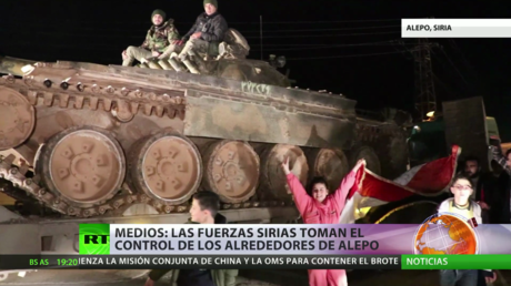 Las fuerzas sirias toman el control de los alrededores de la ciudad de Alepo