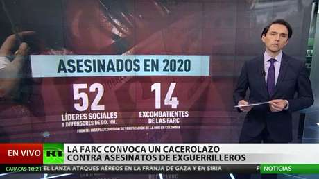 El partido FARC convoca un cacerolazo contra asesinatos de exguerrilleros