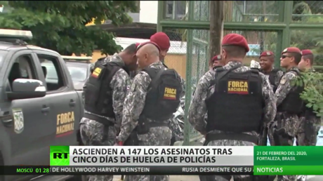 Ascienden a 147 los asesinatos tras cinco días de la huelga de policías en Brasil