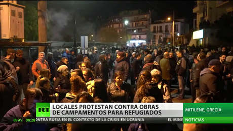 Locales protestan contra la construcción de campamentos de refugiados en Grecia