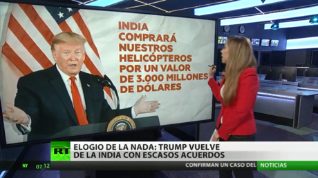 Donald Trump regresa de la India con escasos acuerdos