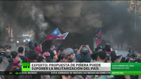 Experto: Propuesta de Piñera puede suponer la militarización del país