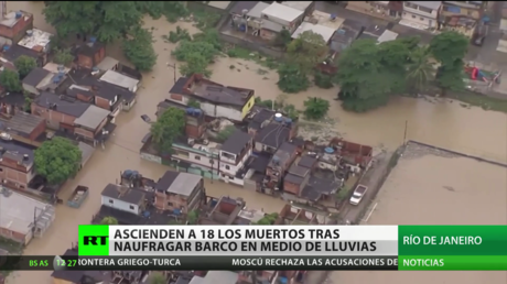 Ascienden a 18 los muertos en el naufragio de un barco durante un temporal en Brasil