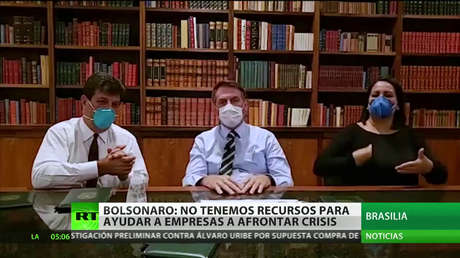 Bolsonaro afirma que Brasil no tiene recursos para ayudar a las empresas a afrontar la crisis generada por el covid-19