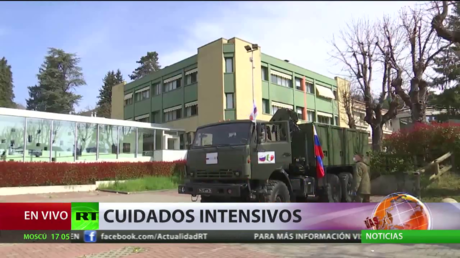 Especialistas rusos ayudan con la pandemia de coronavirus en Italia