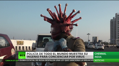 Policía de todo el mundo muestra su ingenio para concienciar a la población sobre covid-19