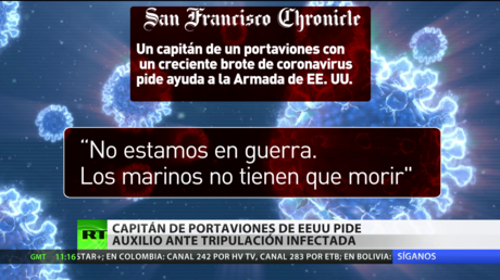 Capitán de portaviones de EE.UU. pide auxilio ante el brote de virus a bordo