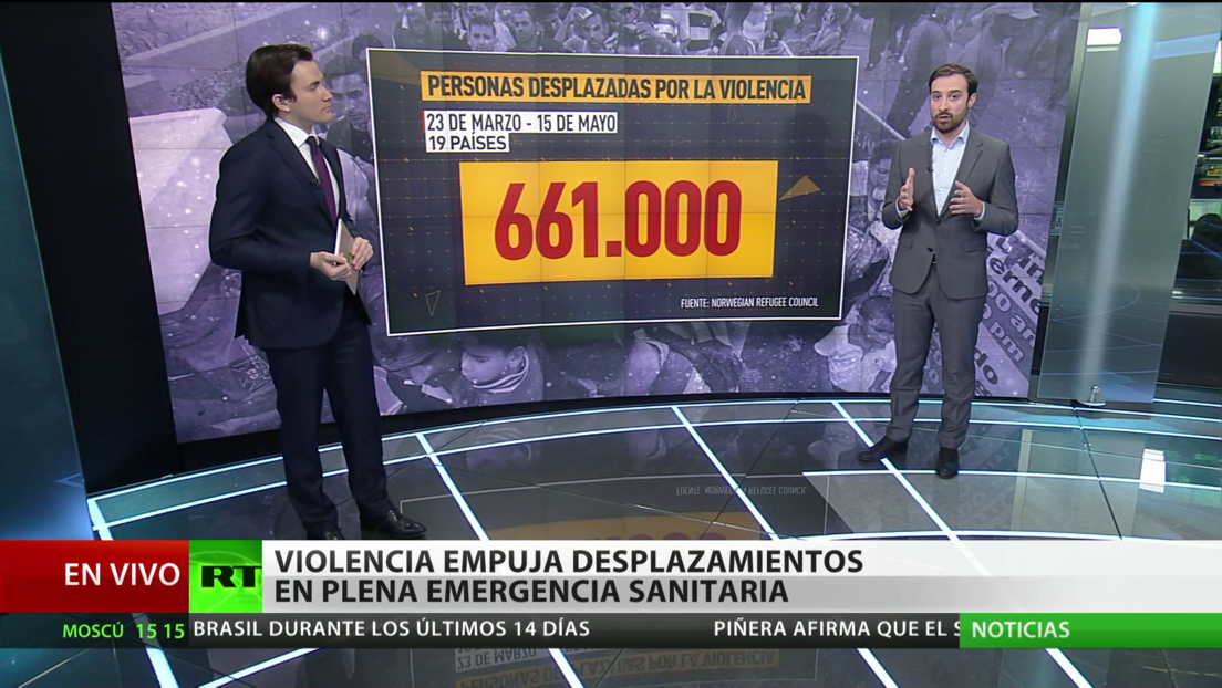 La violencia sigue causando desplazamientos en plena emergencia sanitaria
