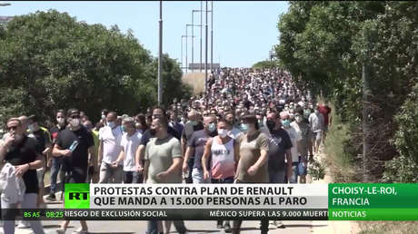 Protestas en Francia contra el plan de Renault de suprimir 15.000 empleos en el mundo