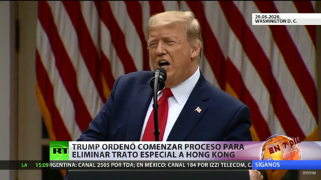 Trump ordenó iniciar el proceso para eliminar el trato especial a Hong Kong