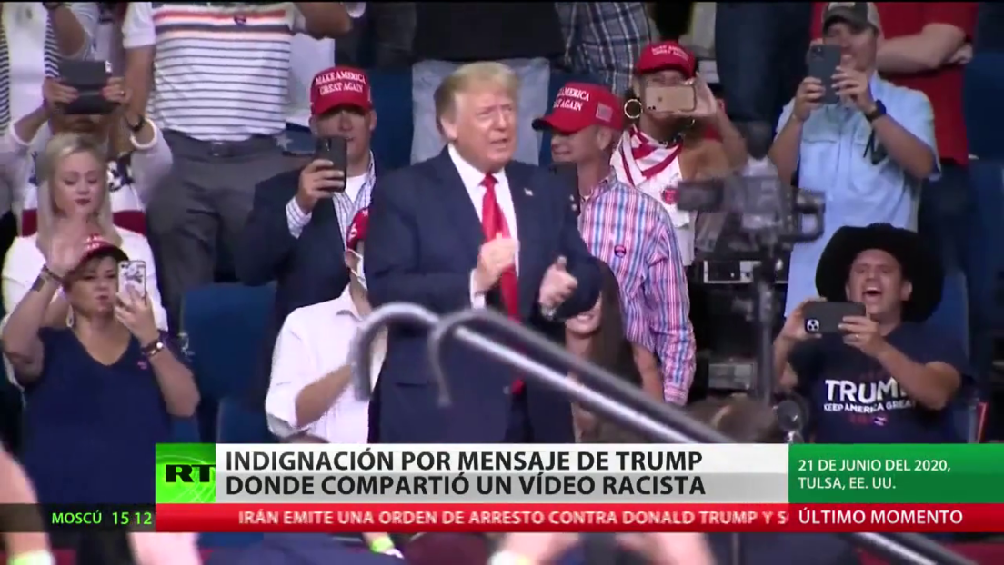 Indignación en EE.UU. por un tuit de Trump en el que compartía un video racista