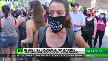 EE.UU.: Los vecinos de Washington admiten no sentirse seguros por la acción de los uniformados