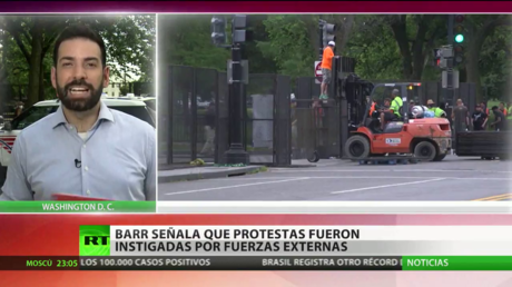 Fiscal general de EE.UU. sostiene que las protestas han sido instigadas por fuerzas externas