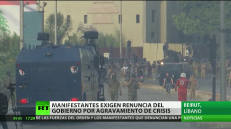 Manifestantes exigen la renuncia del Gobierno del Líbano por el agravamiento de la crisis
