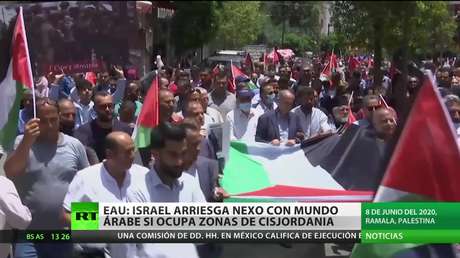 EAU: Israel arriesga nexos con los países árabes si ocupa zonas de Cisjordania