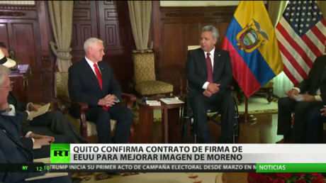Ecuador confirma contrato con una firma estadounidense para mejorar la imagen de Lenín Moreno