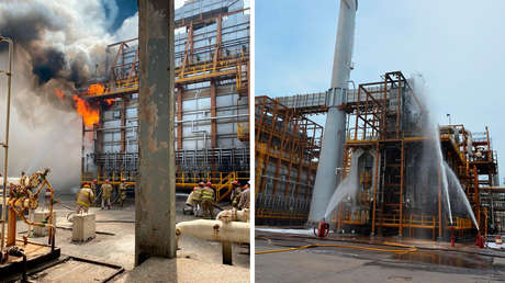 Pemex reporta un lesionado por el incendio en una refinería tras el fuerte sismo en México