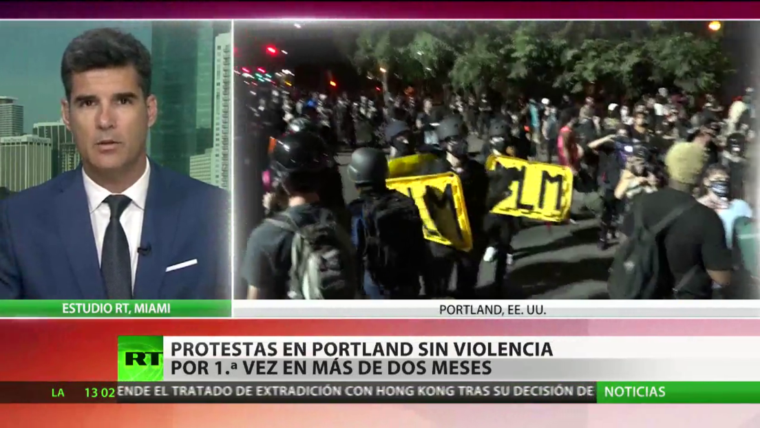 Portland vive su primera noche sin enfrentamientos entre manifestantes y fuerzas de seguridad