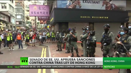El Senado de EE.UU. aprueba sanciones contra China tras la ley de seguridad de Hong Kong