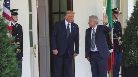 VIDEO: Donald Trump recibe a López Obrador en la Casa Blanca