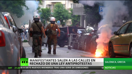 Grecia: Manifestantes salen a la calle para rechazar una ley antiprotestas