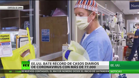 EE.UU. bate un nuevo récord de contagios con más de 77.000 casos de covid-19 diarios