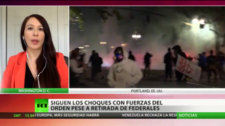 Siguen los choques entre manifestantes y fuerzas de seguridad en Portland pese a la retirada de los agentes federales