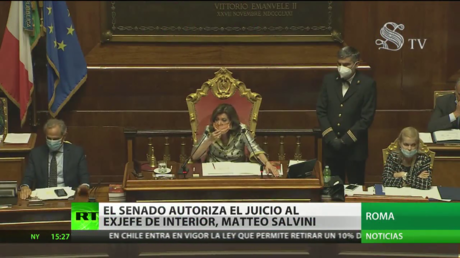 Senado italiano autoriza el juicio al exministro del Interior, Matteo Salvini