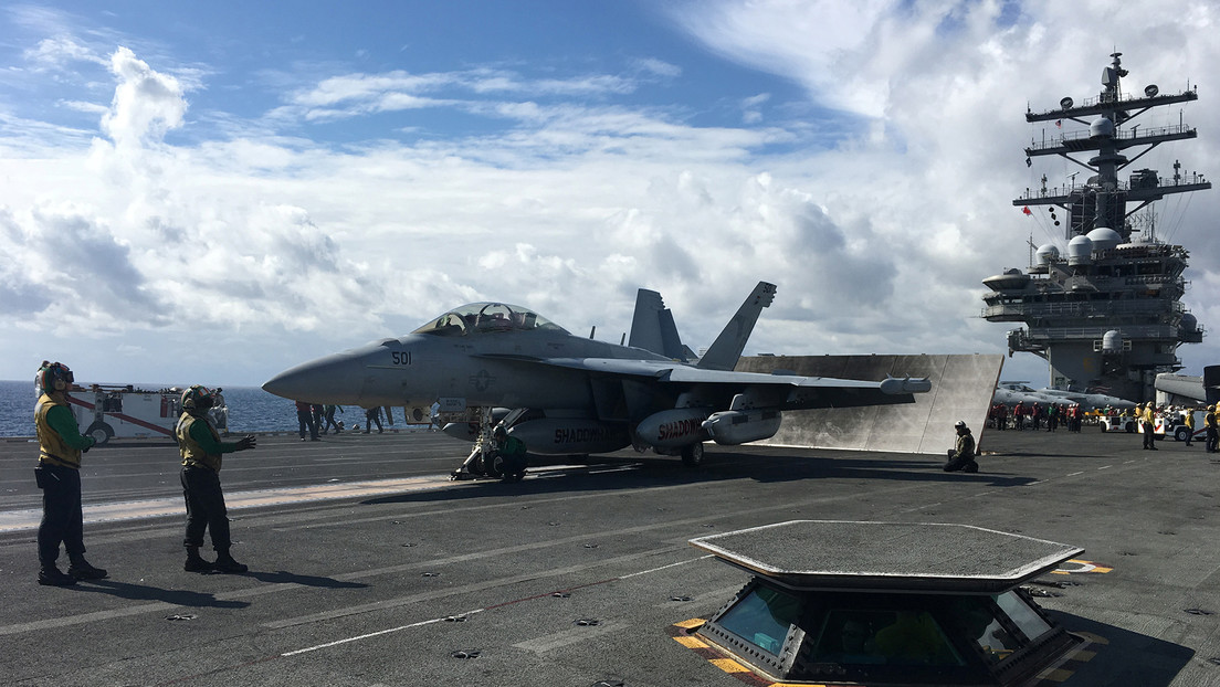 The aircraft carrier USS Ronald Reagan