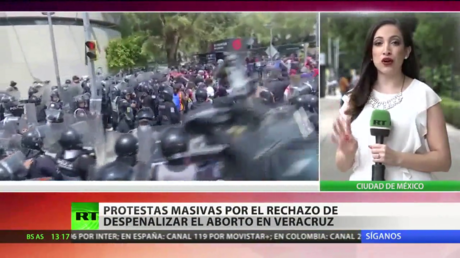 Protestas masivas por el rechazo de despenalizar el aborto en el estado mexicano de Veracruz