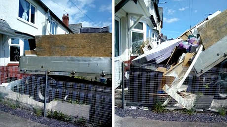 VIDEO: Una empresa de limpieza devuelve un camión de desechos a su clienta cuando se niega a pagar por el servicio