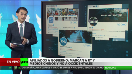 Polémica por la decisión de Twitter de marcar a RT y medios chinos, pero no a occidentales