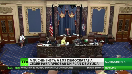 Mnuchin insta a los demócratas a ceder para aprobar un plan de ayudas por desempleo