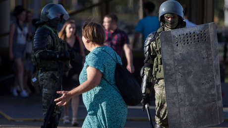 Por cuarta jornada consecutiva continúan las protestas en Minsk contra el resultado de las elecciones presidenciales