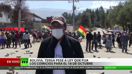 Bolivia: continúa la tensión pese a la ley que fija las elecciones para el 18 de octubre