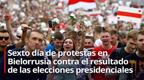 VIDEO: Miles de manifestantes llegan a la sede del Gobierno de Bielorrusia en Minsk